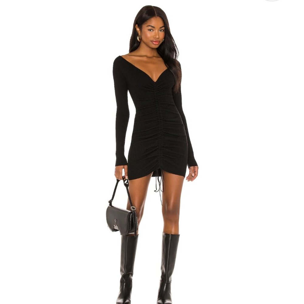 Camila Coelho Ciara sweater dress in black